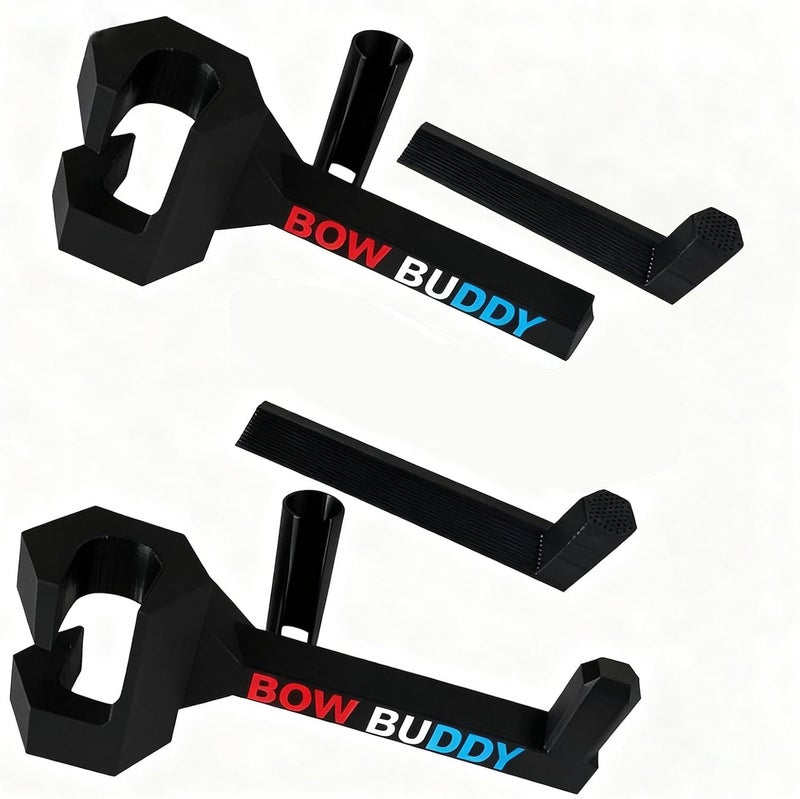 Jofarstep Buddy Bow Hanger 2-Pack - Universal Vehicle Headrest Mount for Compound Bows, Secure & Space-Saving Storage for Trucks/SUVs/Cars, Soft-Padded Anti-Scratch Design - Image 1